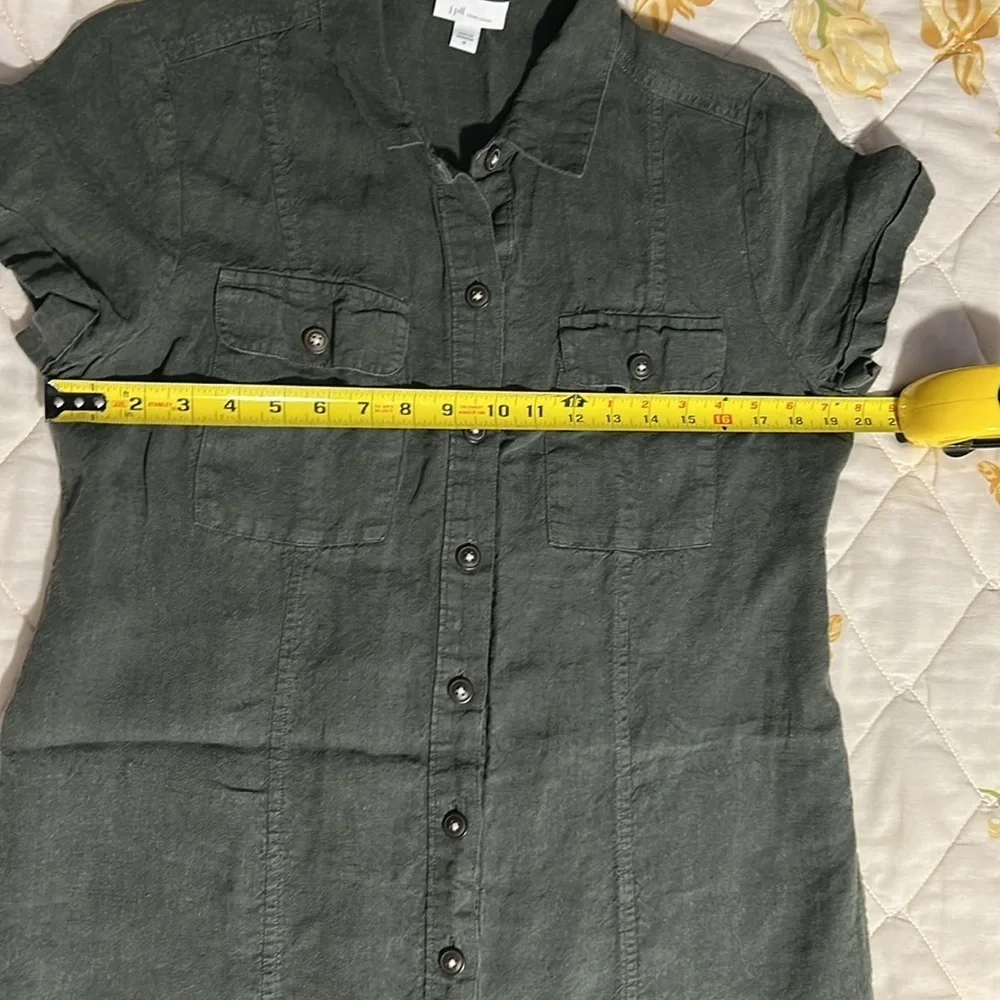 J. Jill Army Green Polo Collar Midi Dress - Picture 10 of 12